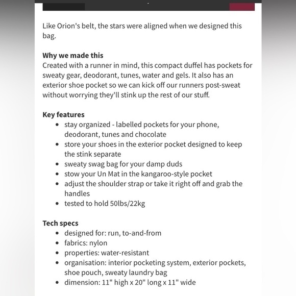 Lululemon Keep On Running Nylon Duffel Black - Picture 3 of 16